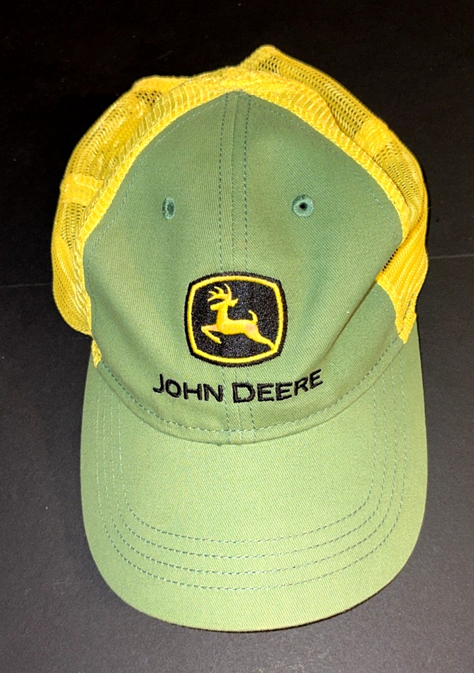 John Deere Green & Yellow Youth Ballcap / Hat with Mesh Back